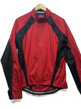 Specialized Cycling Jacket Women’s Large Red Full Zip Bike Windbreaker
